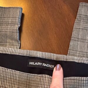 Hilary Radley Black and Gray Checkered Dress